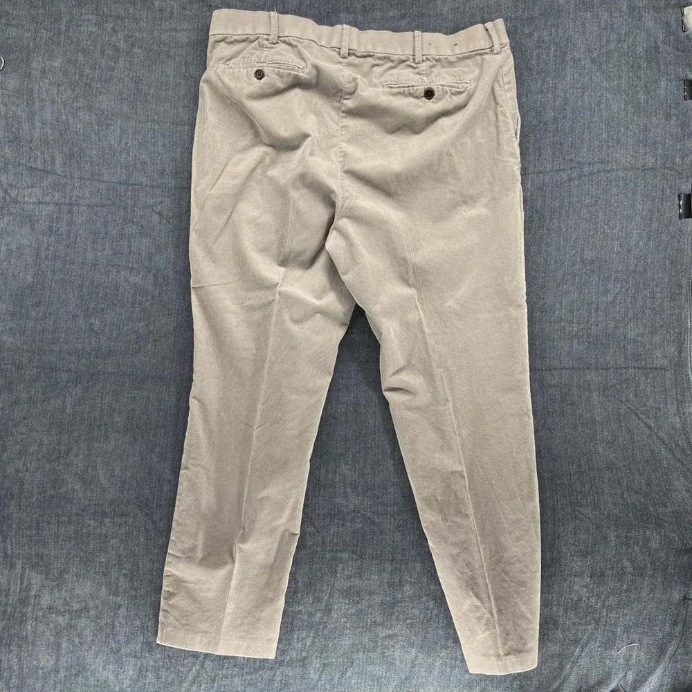 Banana Republic Traveler Corduroy Pants Mens 38x30 Tan Cotton Slim Fit Trousers